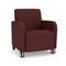 Lesro Siena Lounge Reception Guest Chair w/ Front Casters, 27 in W 29.5 in L 32.5 in H SN1101 - alternate 1